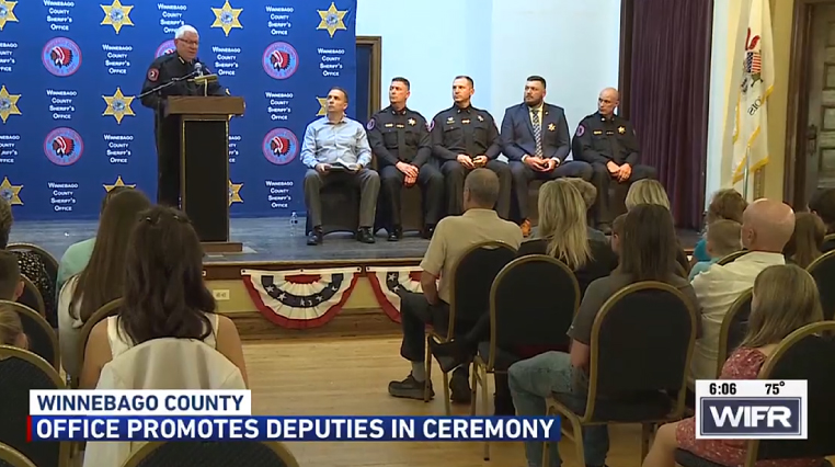 Winnebago County Sheriff’s Office holds a promotion and retirement ceremony — WIFR news image